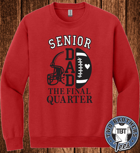 DAHS Football Senior Dad 2026 Softstyle Crewneck Sweatshirt / Without Glitter