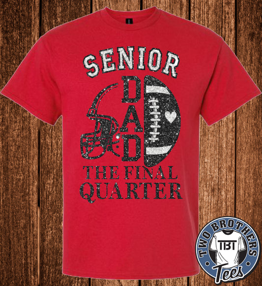 DAHS Football Senior Dad 2026 Softstyle T-Shirt / With Glitter