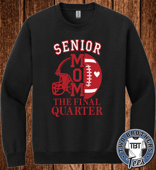 DAHS Football Senior Mom 2026 Softstyle Crewneck Sweatshirt / Without Glitter