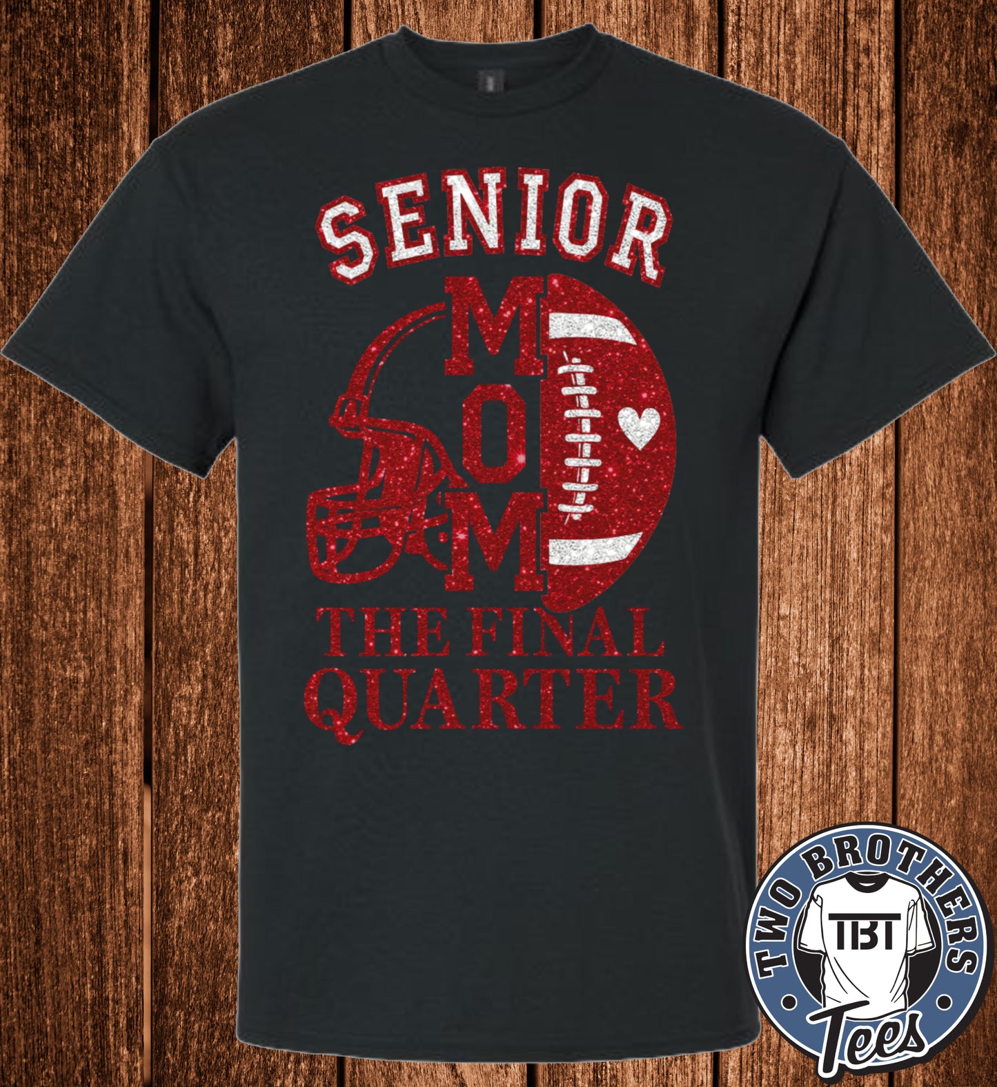 DAHS Football Senior Mom 2026 Softstyle T-Shirt / With Glitter