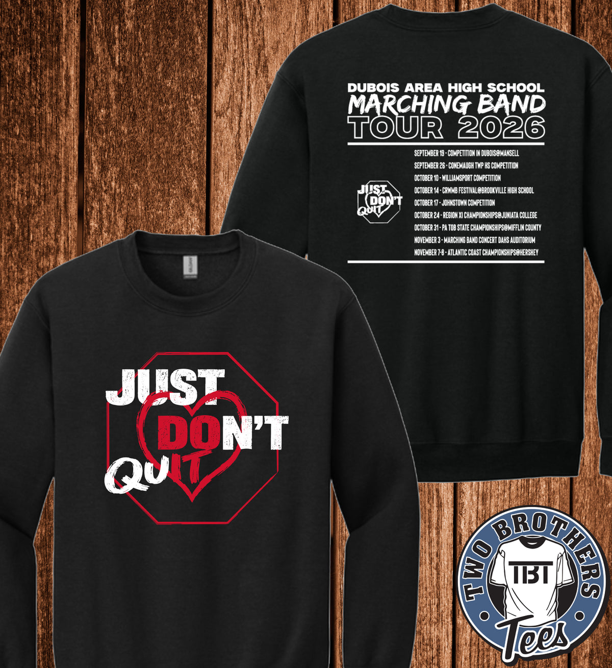 DAHS Marching Band Tour 2026 Crewneck Sweatshirt