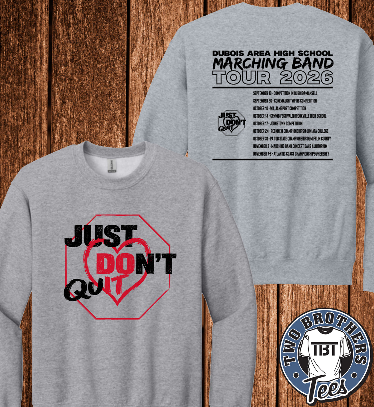 DAHS Marching Band Tour 2026 Crewneck Sweatshirt