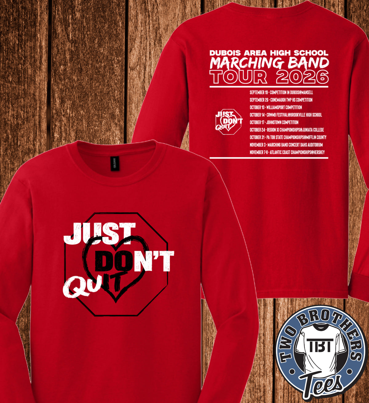 DAHS Marching Band Tour 2026 Long Sleeve T-Shirt
