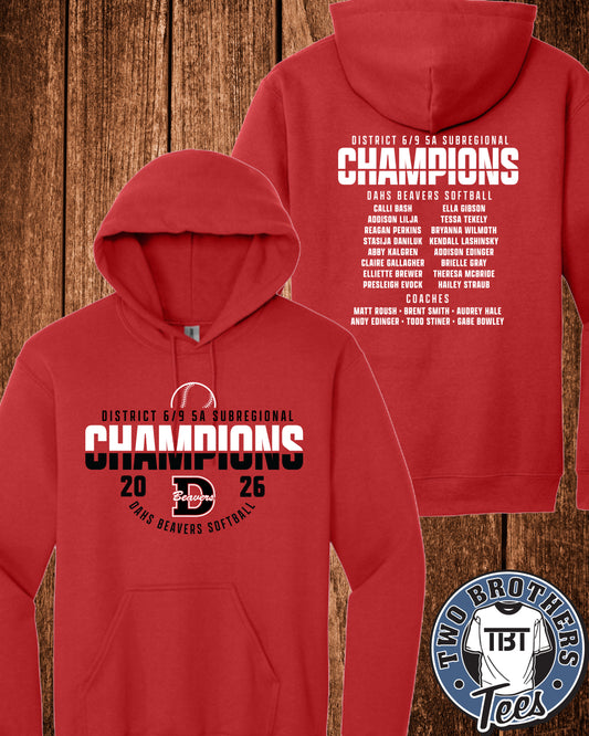 DAHS Softball Champions Hoodie