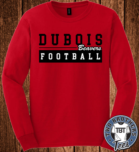 DuBois Beavers Football 2026 Long Sleeve T-Shirt - Design 1