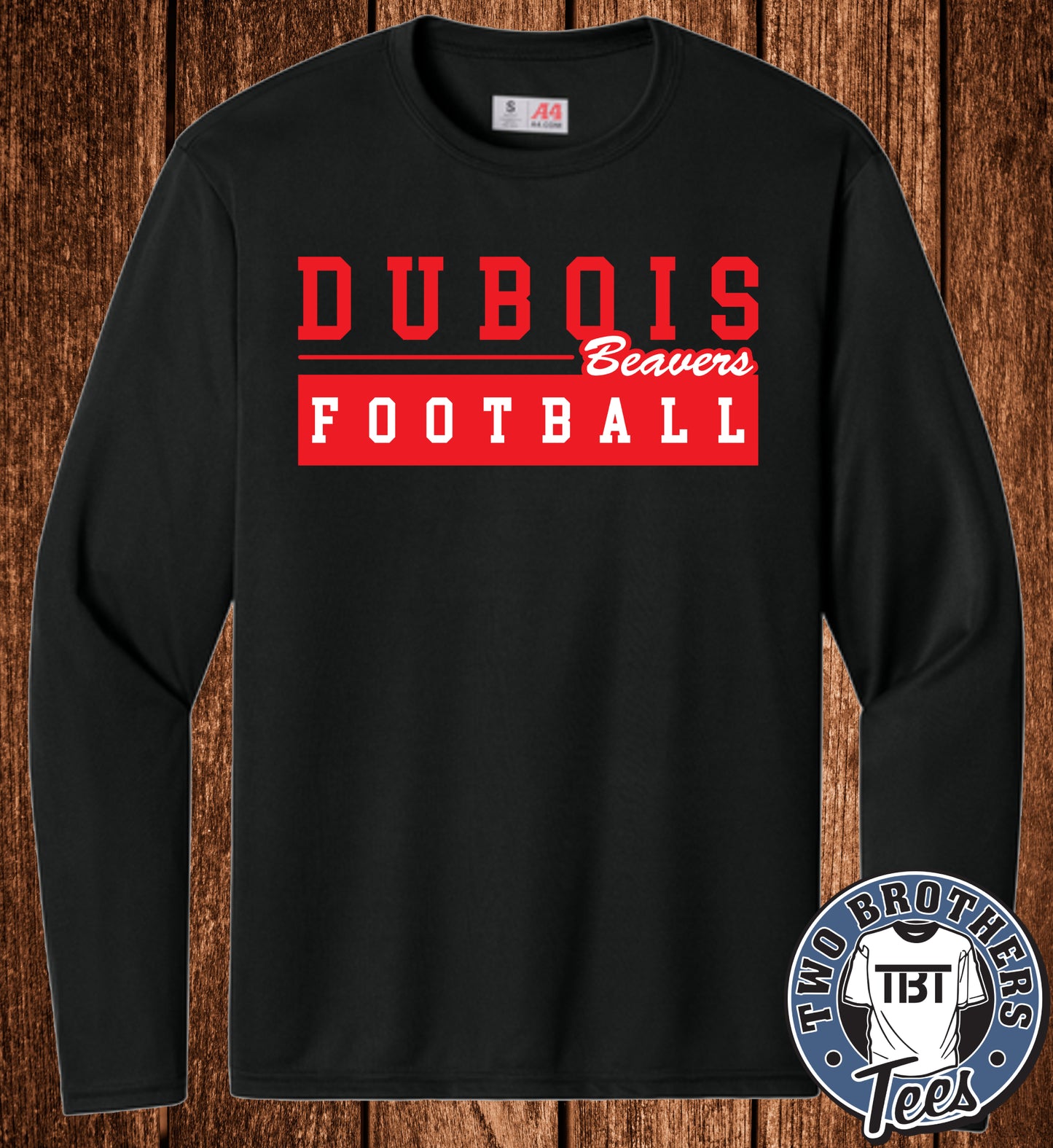 DuBois Beavers Football 2026 Performance Long Sleeve T-Shirt - Design 1
