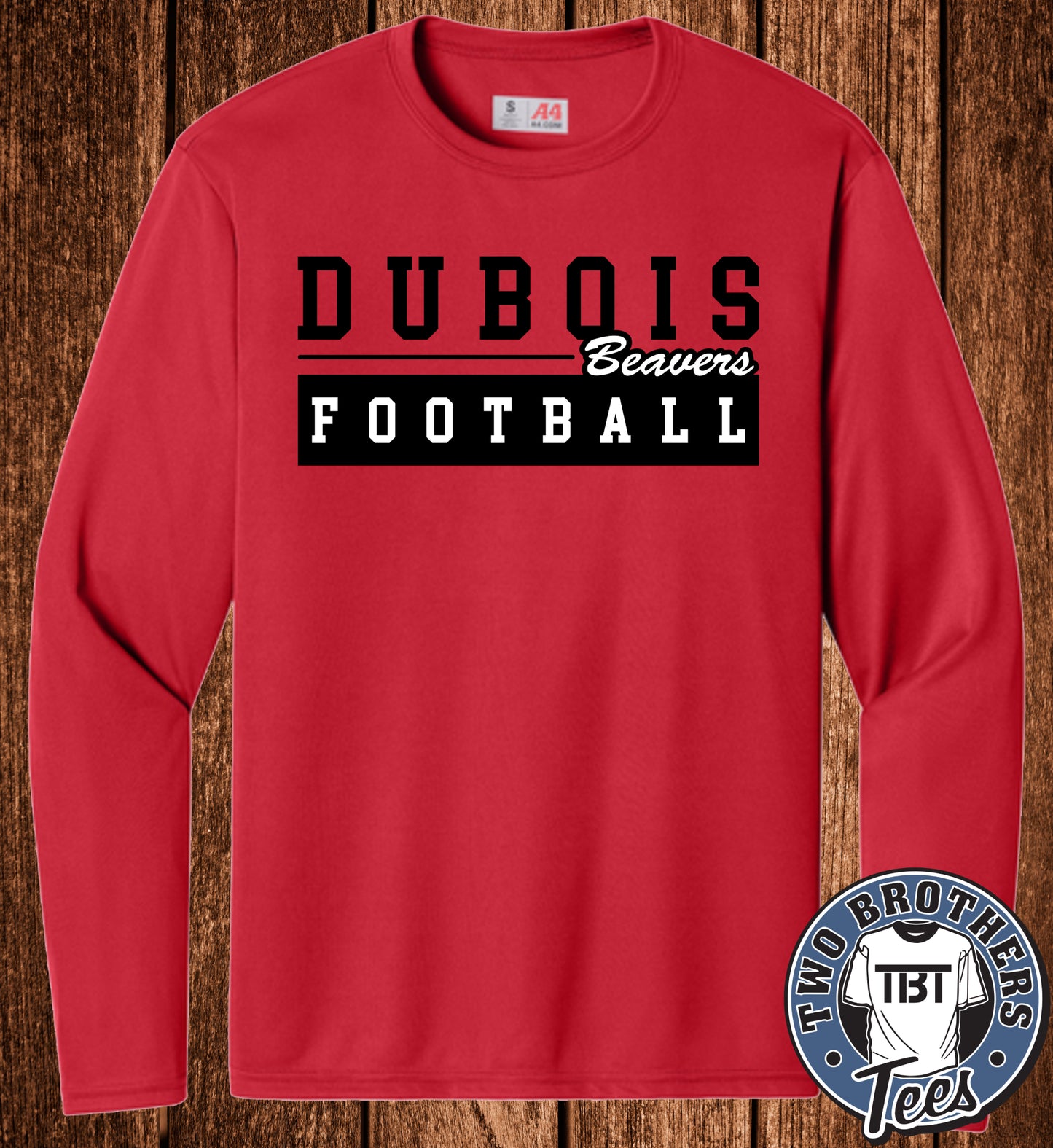 DuBois Beavers Football 2026 Performance Long Sleeve T-Shirt - Design 1