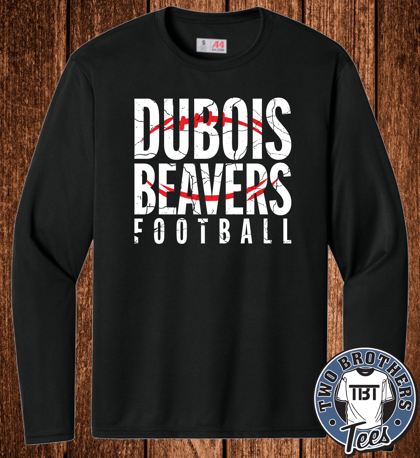 DuBois Beavers Football 2026 Performance Long Sleeve T-Shirt - Design 2