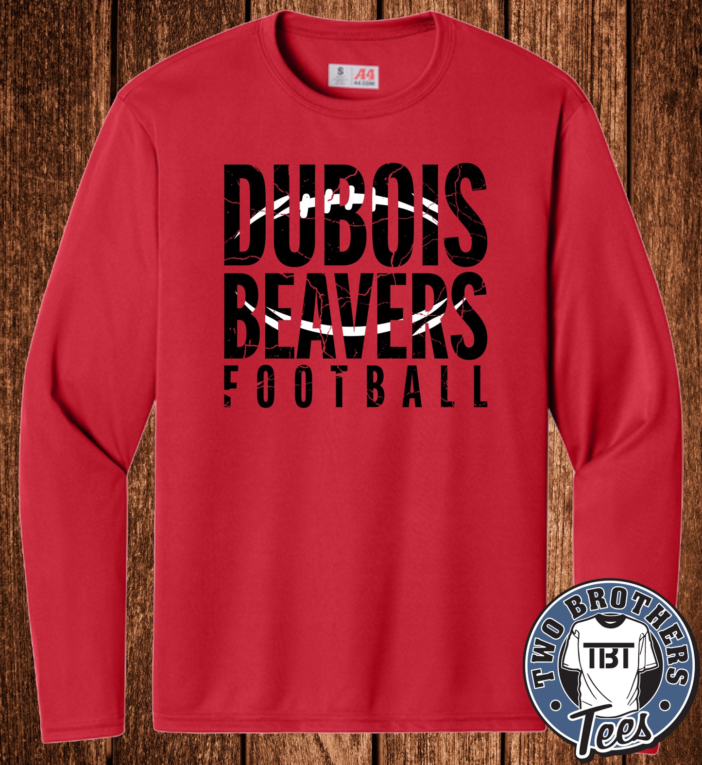 DuBois Beavers Football 2026 Performance Long Sleeve T-Shirt - Design 2