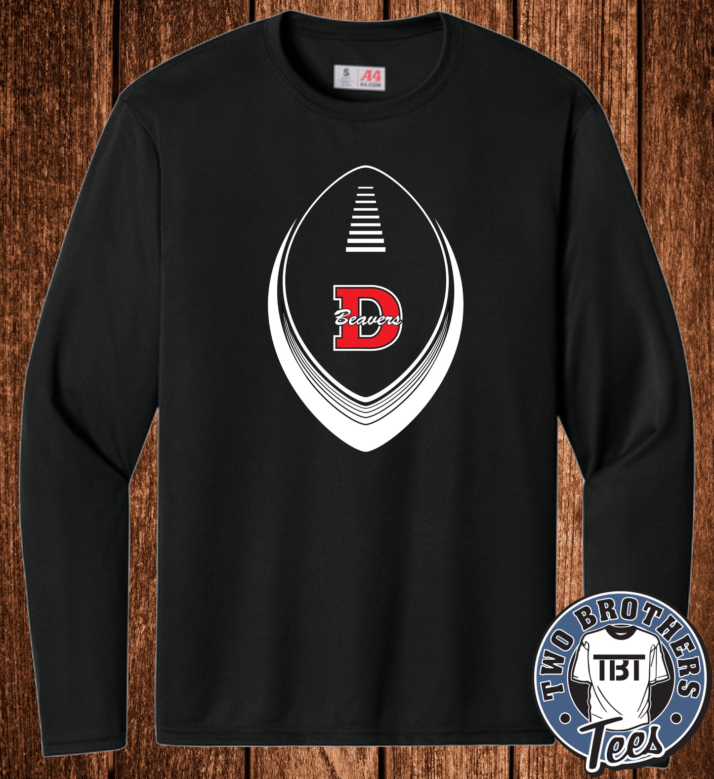 DuBois Beavers Football 2026 Performance Long Sleeve T-Shirt - Design 3