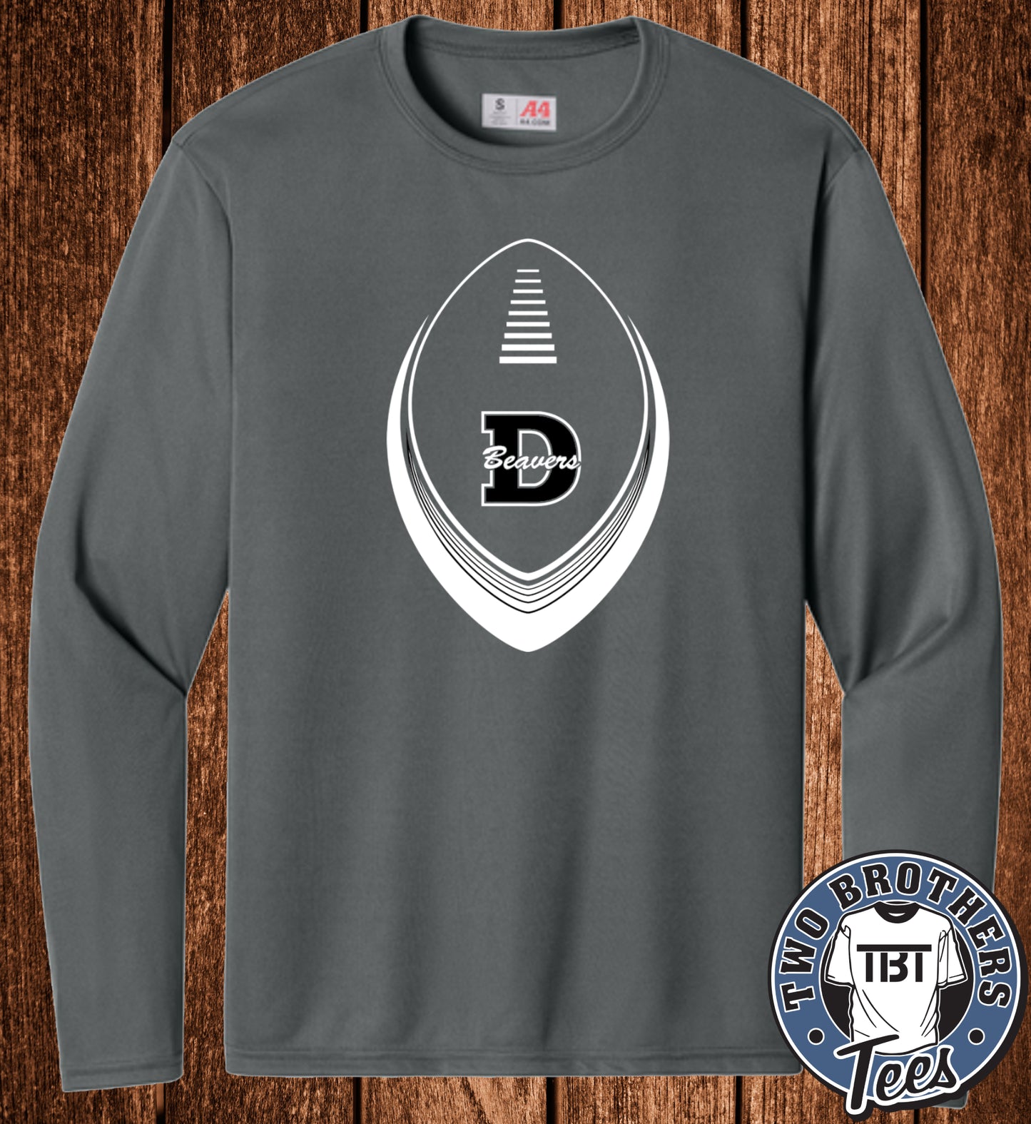 DuBois Beavers Football 2026 Performance Long Sleeve T-Shirt - Design 3