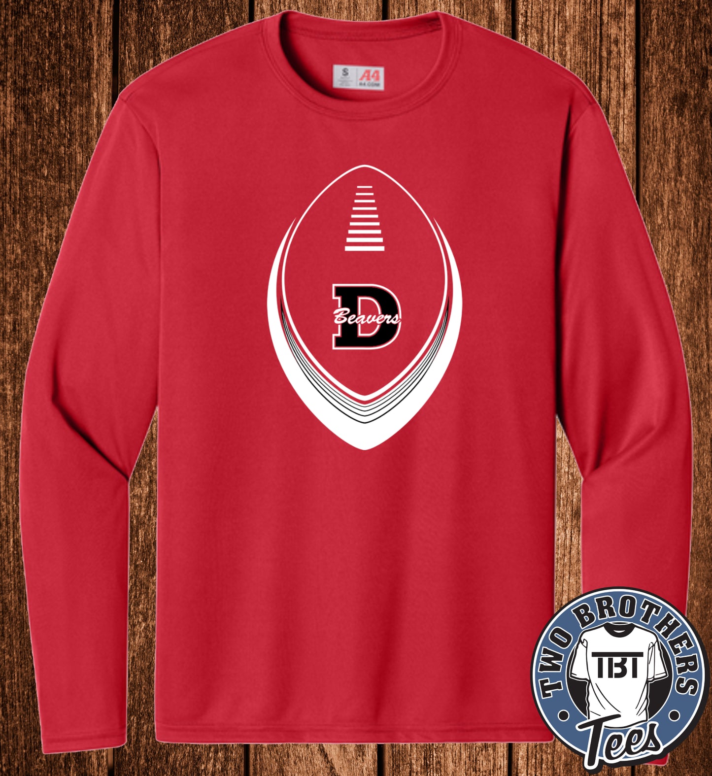DuBois Beavers Football 2026 Performance Long Sleeve T-Shirt - Design 3