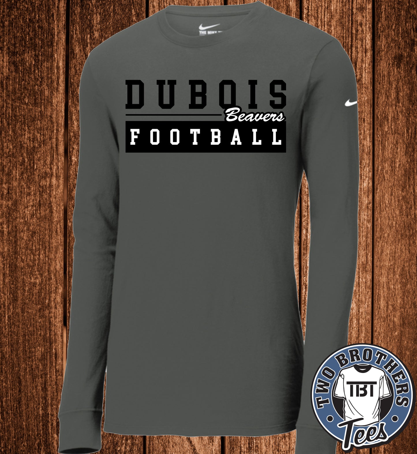DuBois Beavers Football 2026 Nike Long Sleeve T-Shirt - Design 1