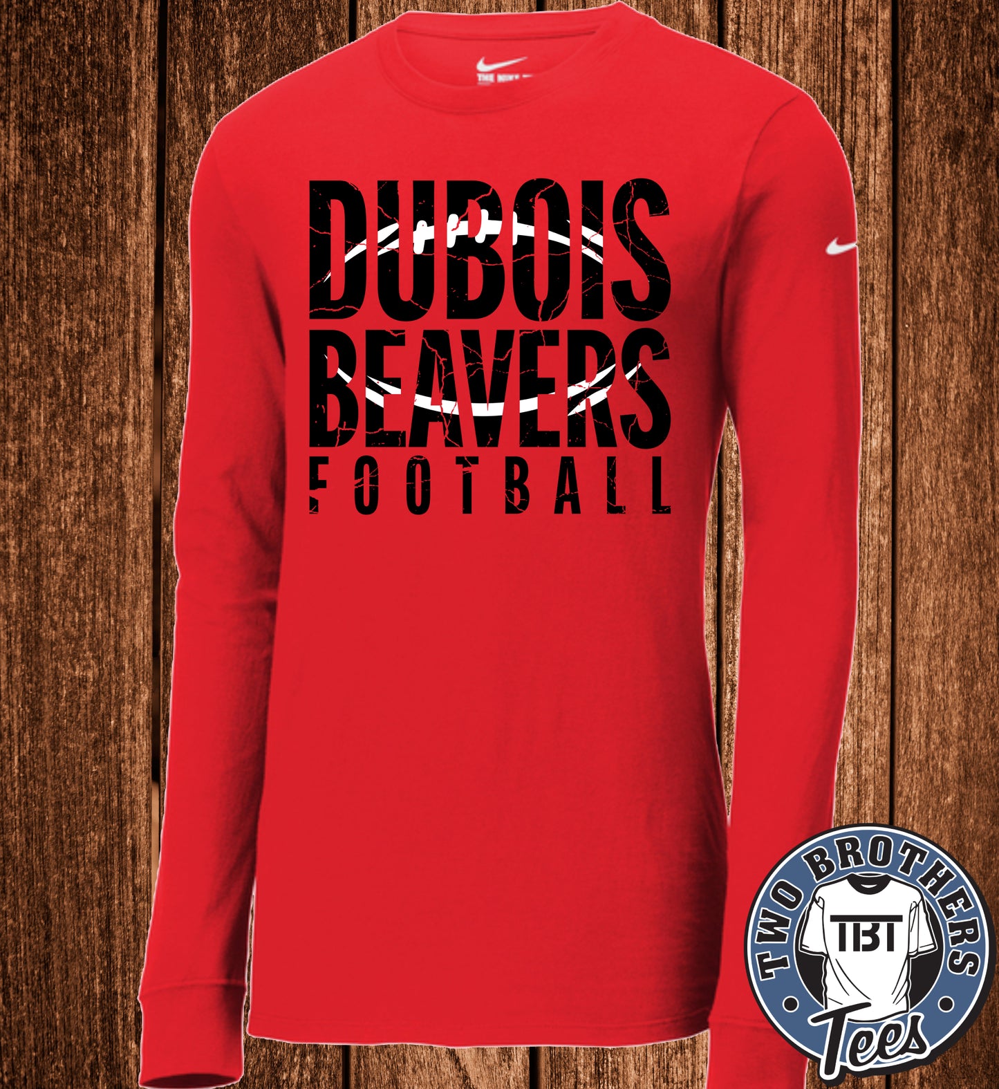 DuBois Beavers Football 2026 Nike Long Sleeve T-Shirt - Design 2