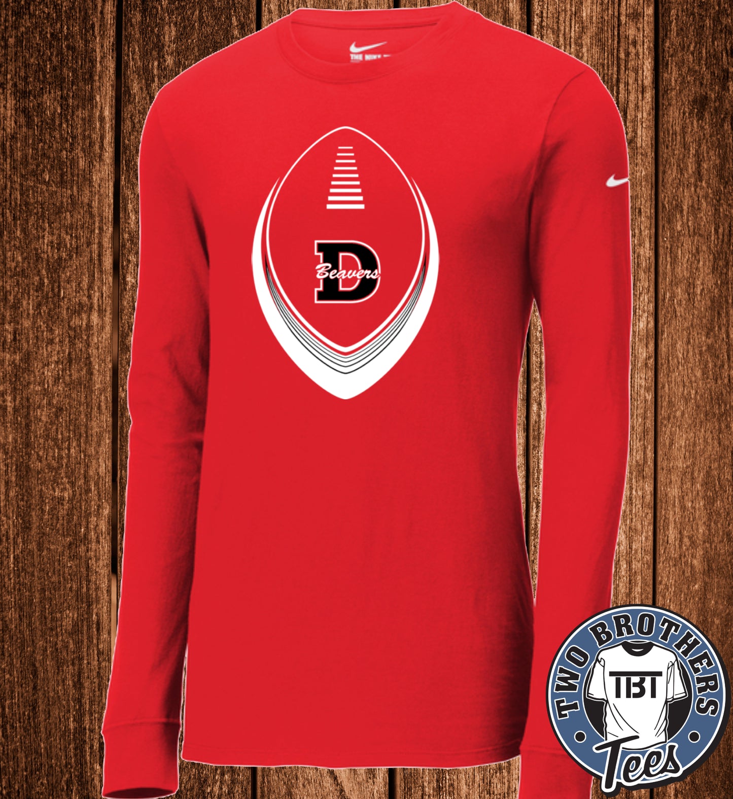 DuBois Beavers Football 2026 Nike Long Sleeve T-Shirt - Design 3