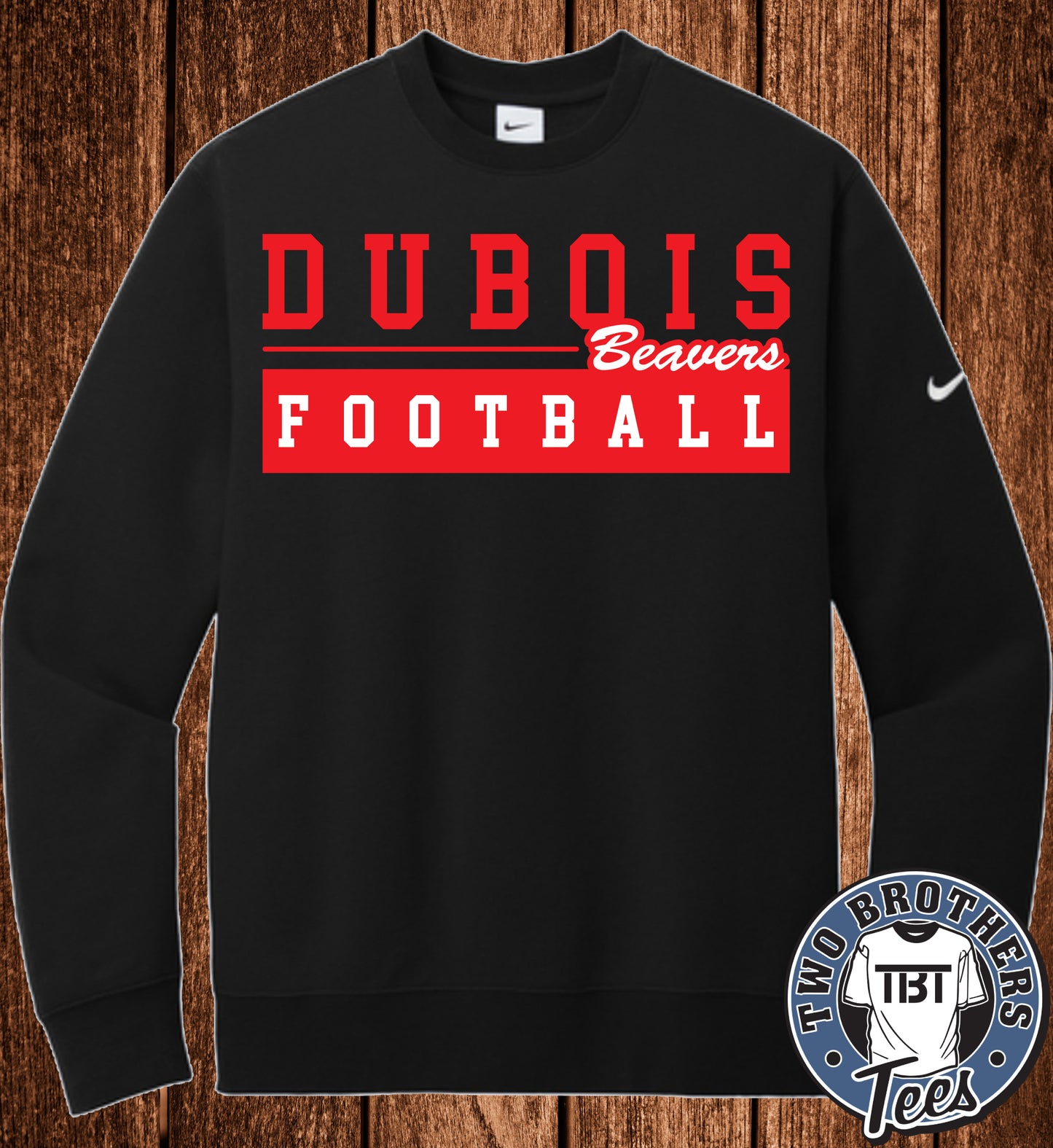 DuBois Beavers Football 2026 Nike Crewneck Sweatshirt - Design 1