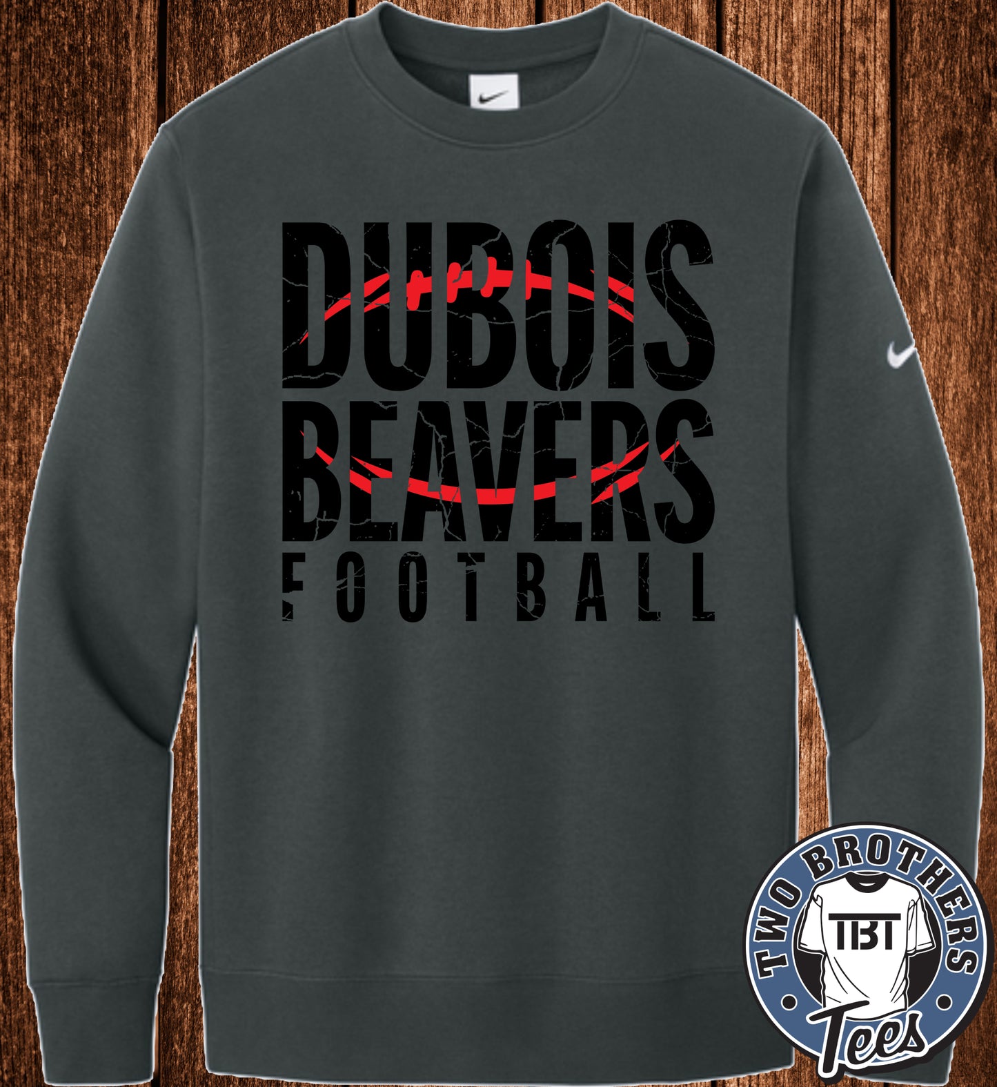 DuBois Beavers Football 2026 Nike Crewneck Sweatshirt - Design 2