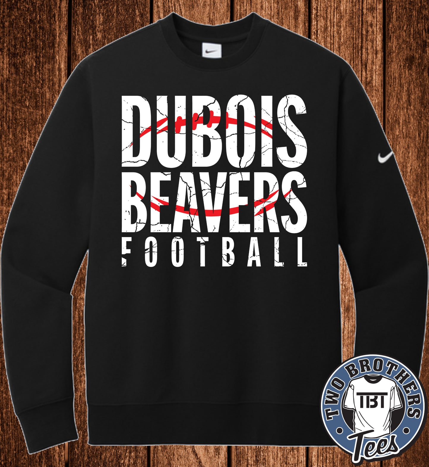 DuBois Beavers Football 2026 Nike Crewneck Sweatshirt - Design 2