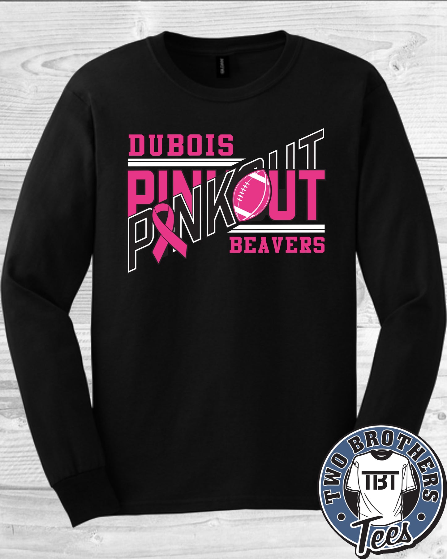DuBois Beavers Pink Out 2026 Long Sleeve T-Shirt - Design 2