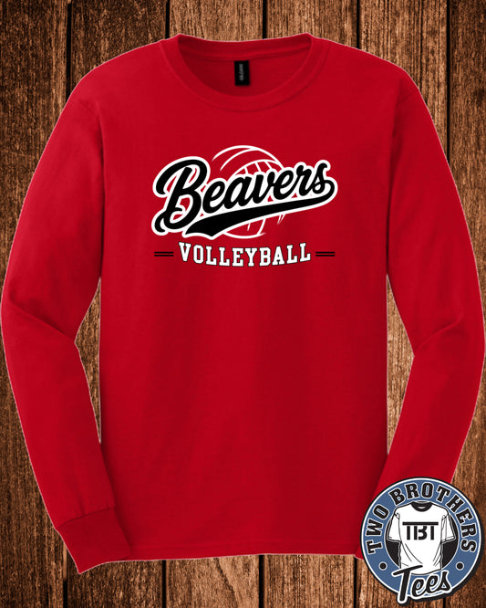 DuBois Beavers Volleyball 2026 Long Sleeve T-Shirt - Design 2