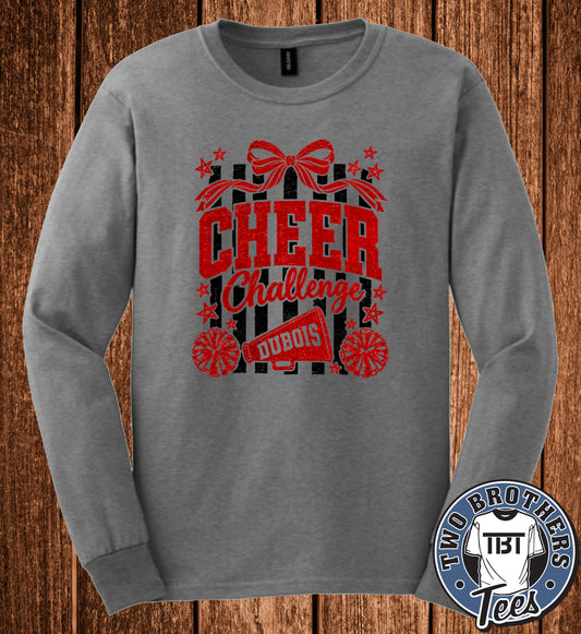 DuBois Cheer Challenge 2026 Long Sleeve T-Shirt - WITH GLITTER