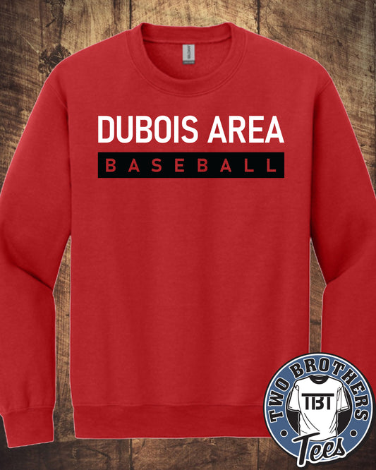 DuBois Area Baseball Crewneck Sweatshirt - Design 1