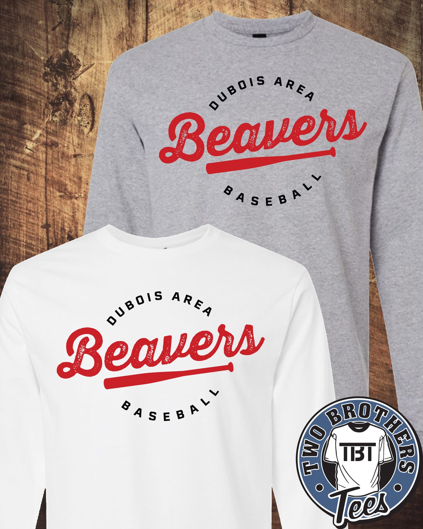 DuBois Area Baseball Long Sleeve T-Shirt - Design 2