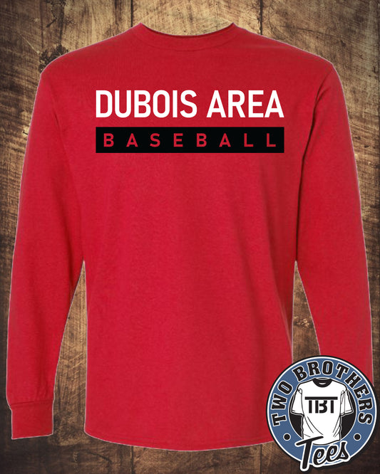 DuBois Area Baseball Long Sleeve T-Shirt - Design 1