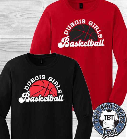 DuBois Girls Basketball Long Sleeve T-Shirt - Design 1