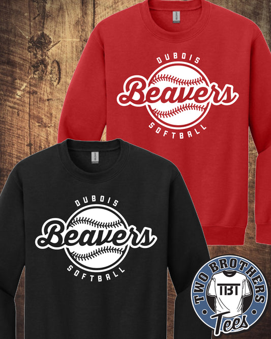 DuBois Softball Crewneck Sweatshirt - Design 1