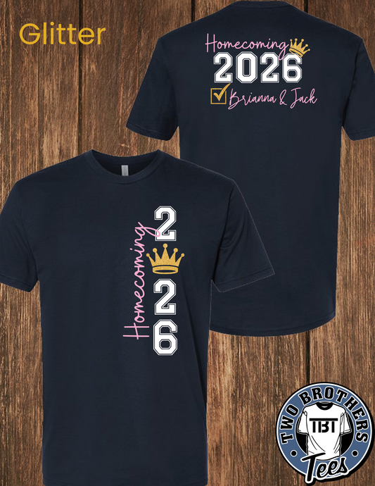 Homecoming 2026 - Jack & Brianna T-Shirt - WITH GLITTER