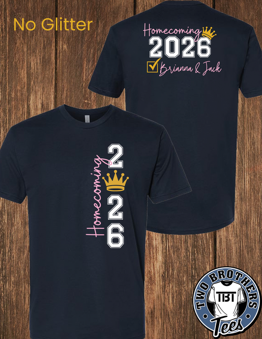 Homecoming 2026 - Jack & Brianna T-Shirt - NO GLITTER
