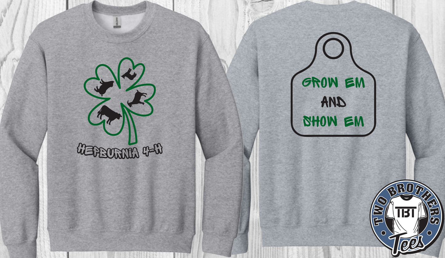 Hepburnia 4-H Club Crewneck Sweatshirt - Design 1
