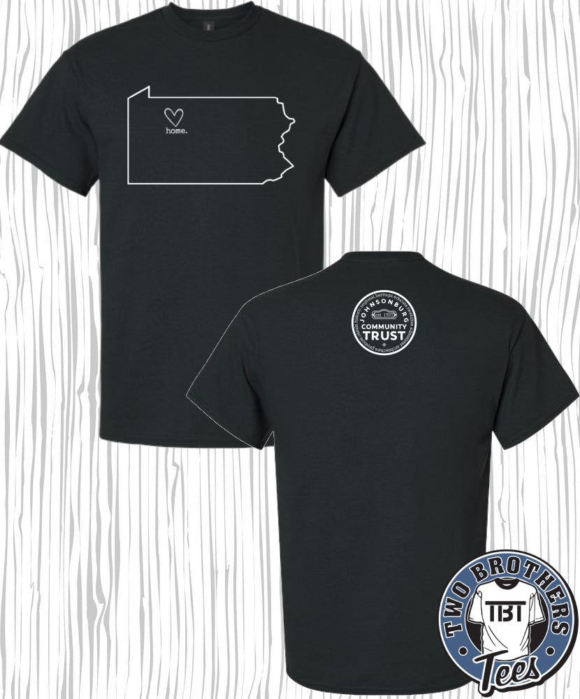 Johnsonburg PA State with Heart T-Shirt