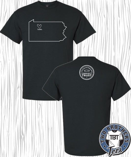 Johnsonburg PA State with Heart T-Shirt