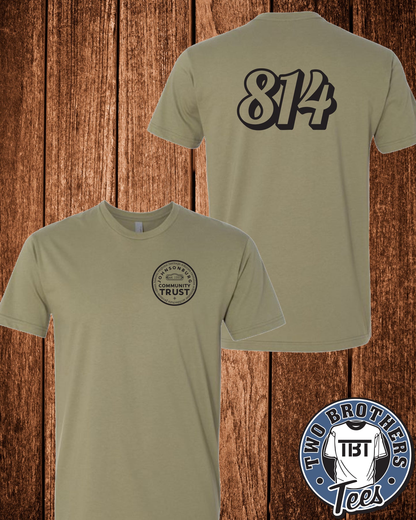 Johnsonburg 814 T-Shirt - Trust Logo on Front / Design on Back