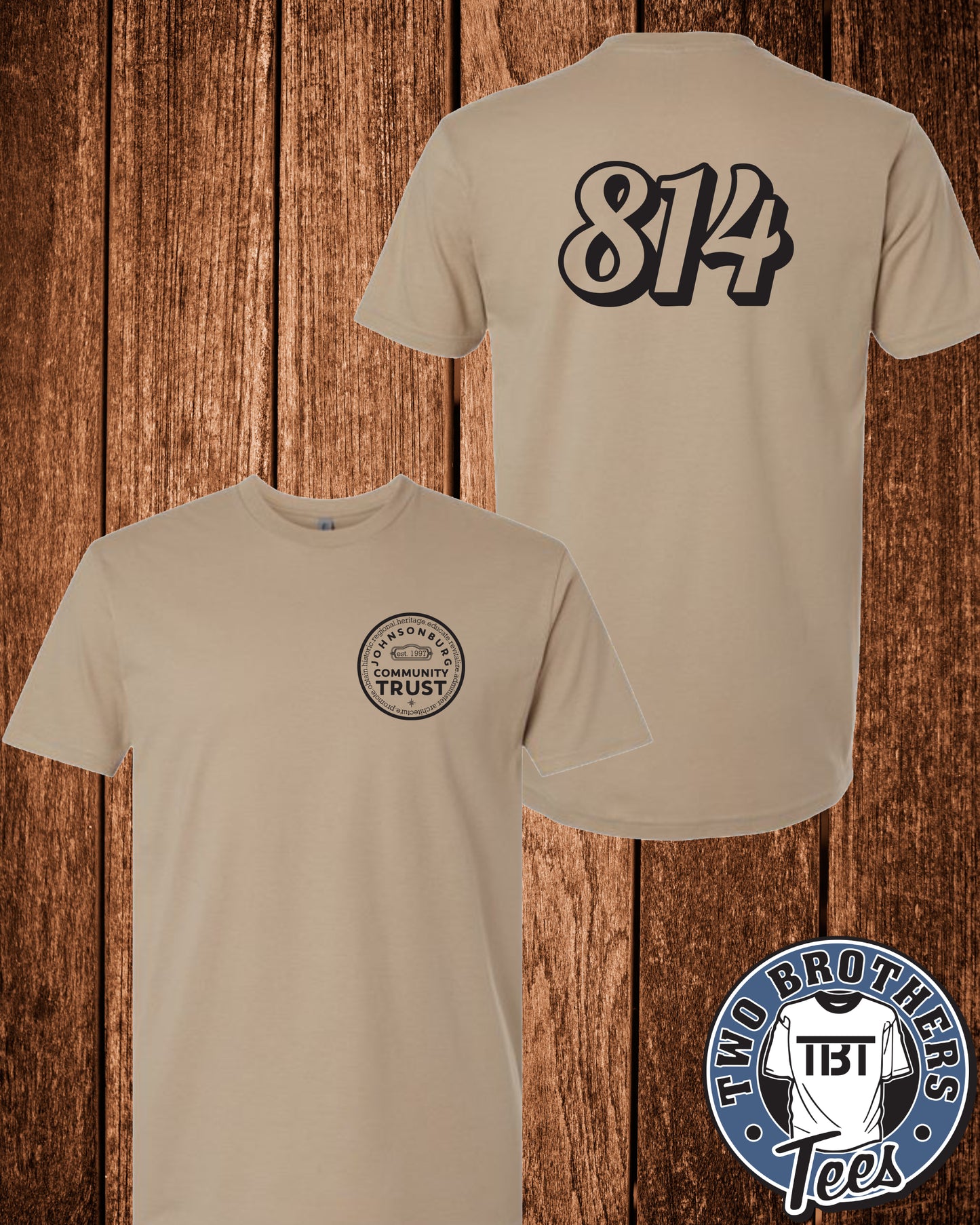 Johnsonburg 814 T-Shirt - Trust Logo on Front / Design on Back