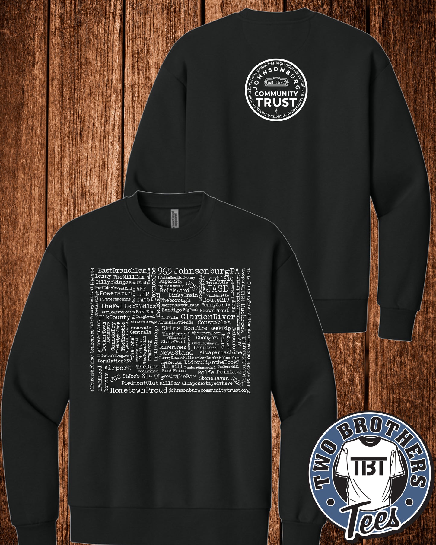 Johnsonburg Word Cloud Crewneck Sweatshirt