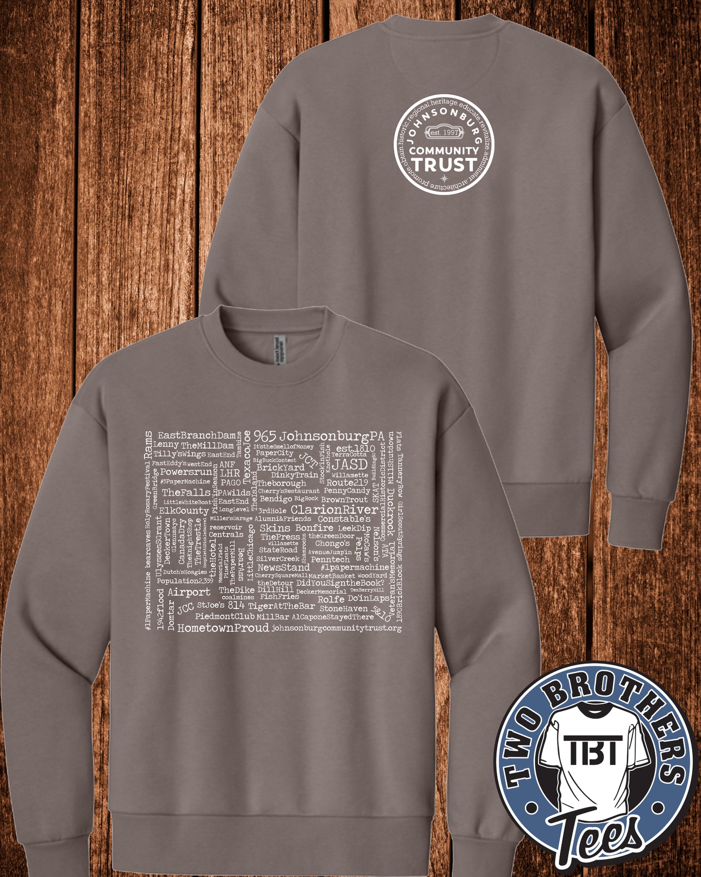 Johnsonburg Word Cloud Crewneck Sweatshirt