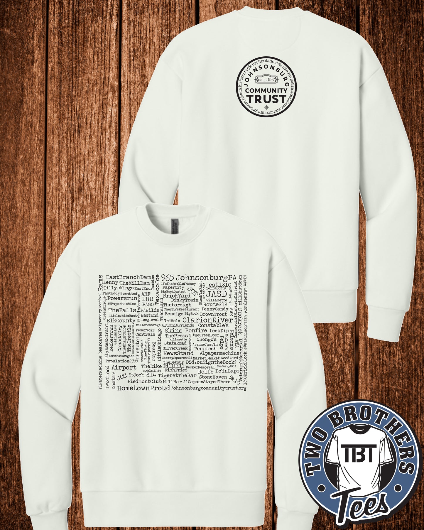 Johnsonburg Word Cloud Crewneck Sweatshirt