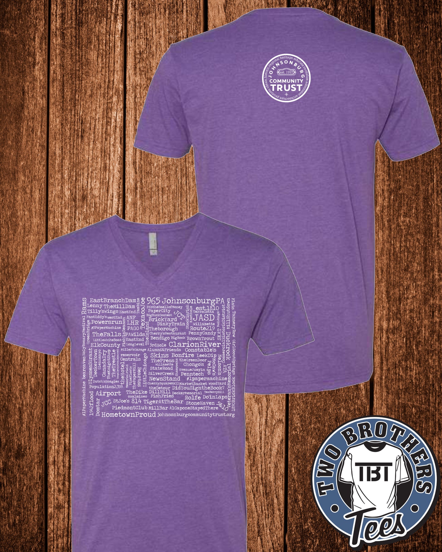 Johnsonburg Word Cloud V-Neck T-Shirt