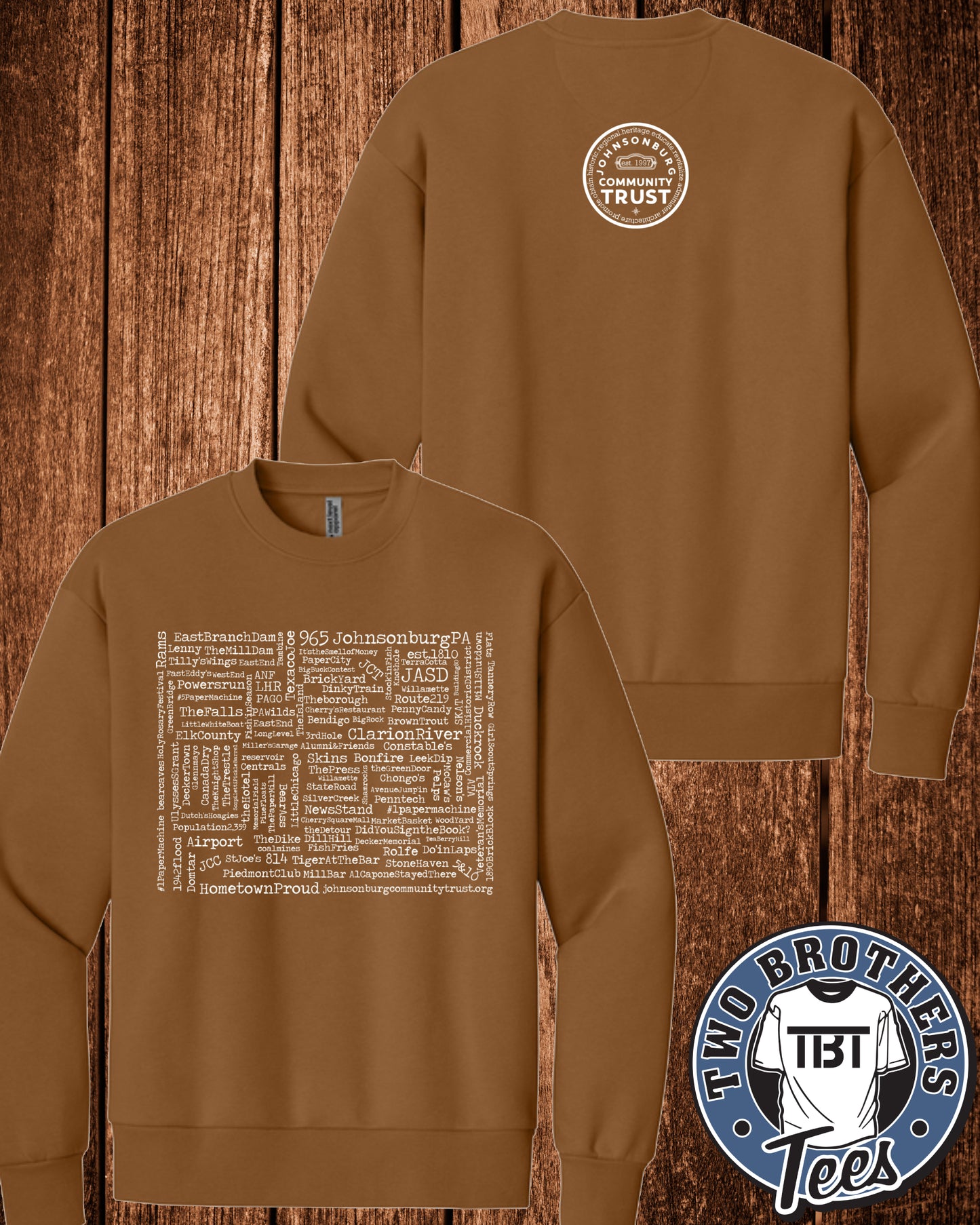 Johnsonburg Word Cloud Crewneck Sweatshirt