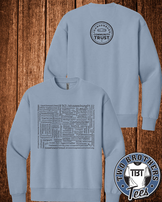 Johnsonburg Word Cloud Crewneck Sweatshirt