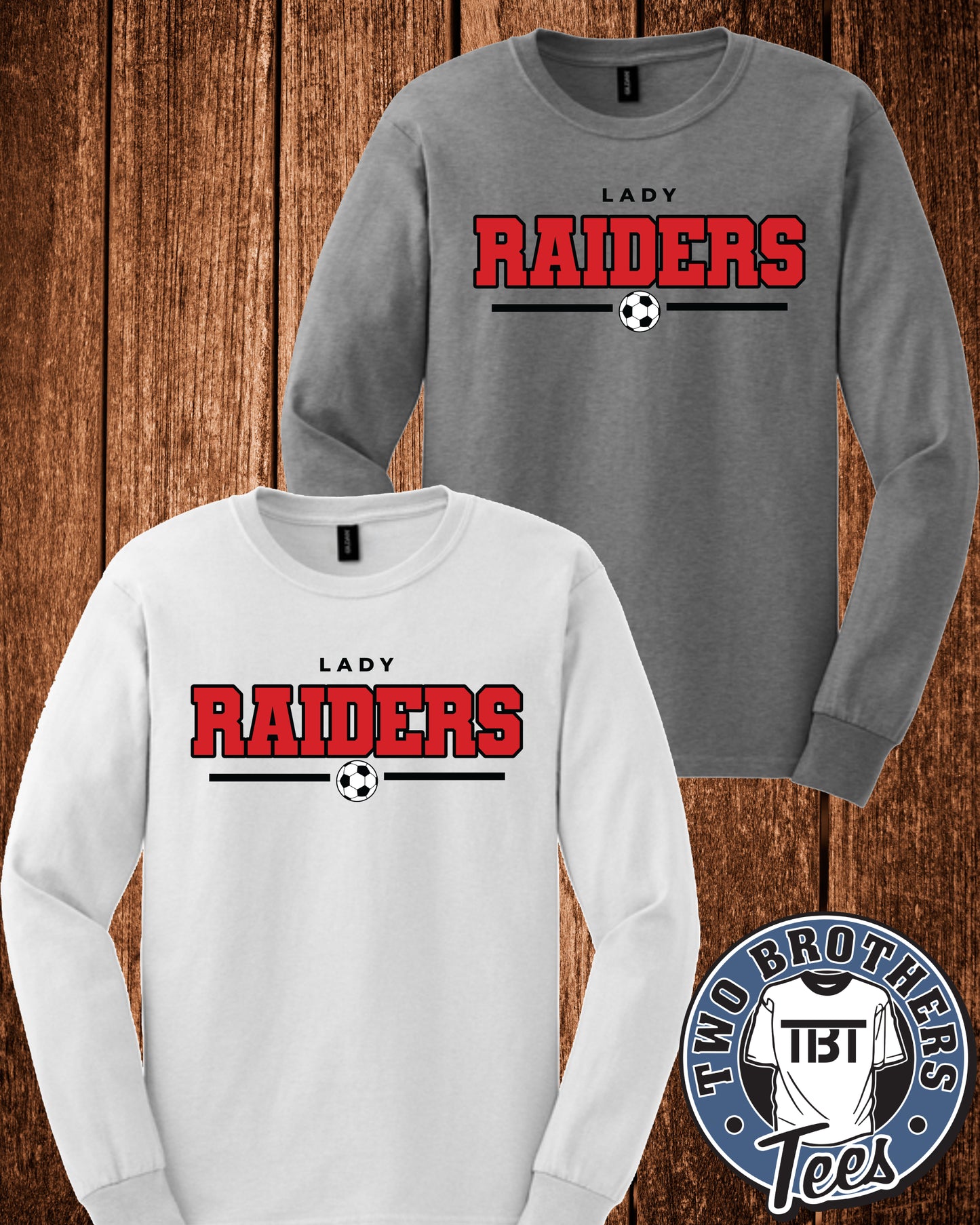 Lady Raiders Soccer Long Sleeve T-Shirt - Design 3