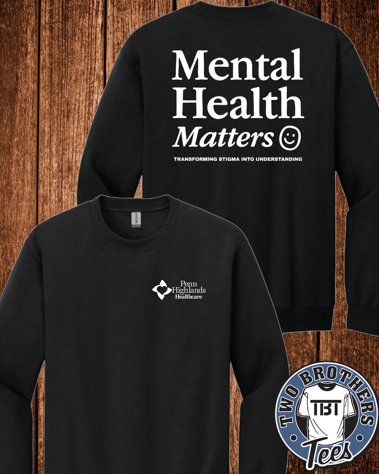 PHH Behavioral Health Crewneck Sweatshirt - Mental Health Matters Design