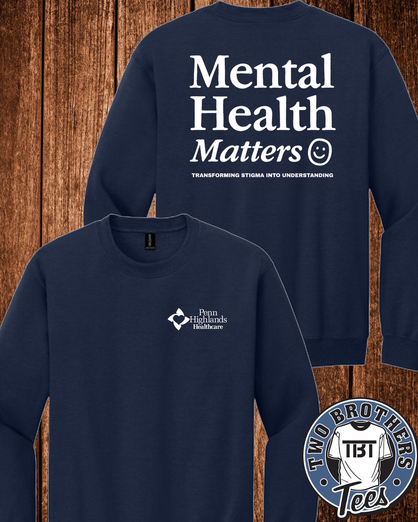 PHH Behavioral Health Crewneck Sweatshirt - Mental Health Matters Design