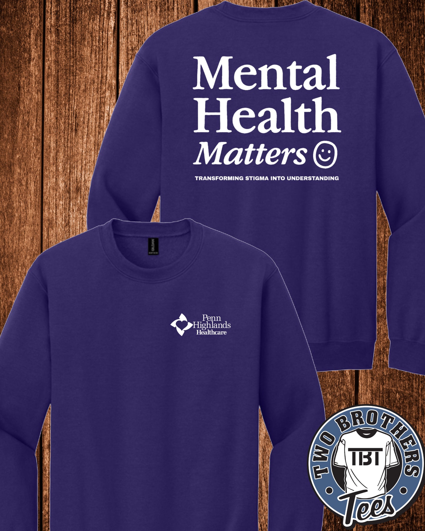 PHH Behavioral Health Crewneck Sweatshirt - Mental Health Matters Design