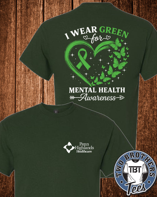 PHH Behavioral Health T-Shirt - Green Awareness Design