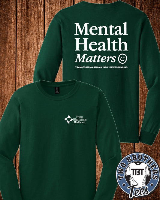 PHH Behavioral Health Long Sleeve T-Shirt - Mental Health Matters Design