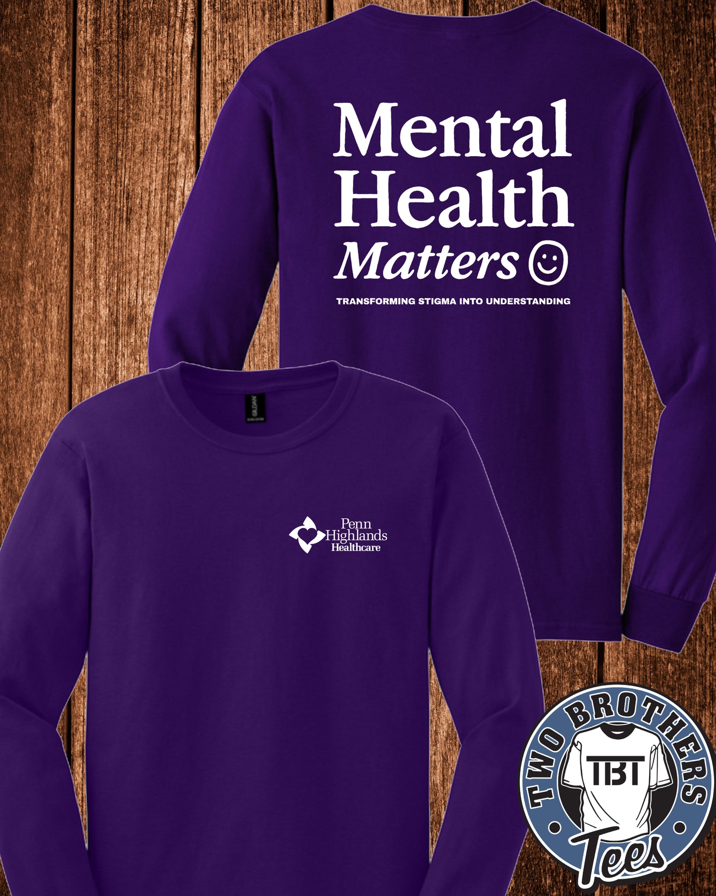PHH Behavioral Health Long Sleeve T-Shirt - Mental Health Matters Design